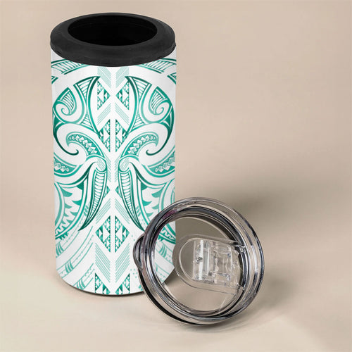 Maori Rugby Custom Ngaru Mangopare 4 in 1 Can Cooler Tumbler Karikiorangi Taniwha Motif