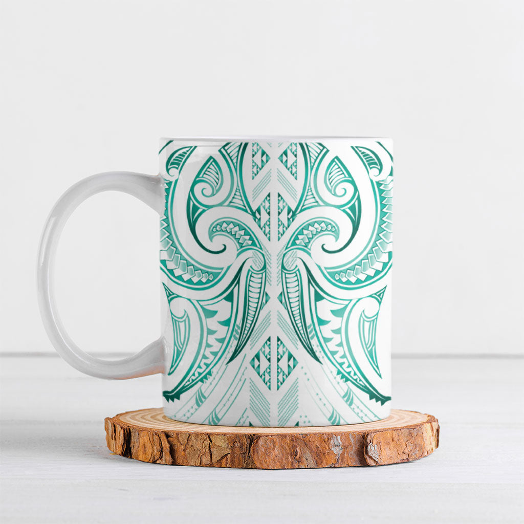 Maori Rugby Custom Ngaru Mangopare Ceramic Mug Karikiorangi Taniwha Motif