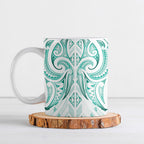Maori Rugby Custom Ngaru Mangopare Ceramic Mug Karikiorangi Taniwha Motif
