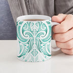 Maori Rugby Custom Ngaru Mangopare Ceramic Mug Karikiorangi Taniwha Motif
