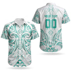 Maori Rugby Custom Ngaru Mangopare Couples Matching Long Sleeve Bodycon Dress and Hawaiian Shirt Karikiorangi Taniwha Motif