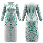 Maori Rugby Custom Ngaru Mangopare Couples Matching Long Sleeve Bodycon Dress and Long Sleeve Button Shirt Karikiorangi Taniwha Motif