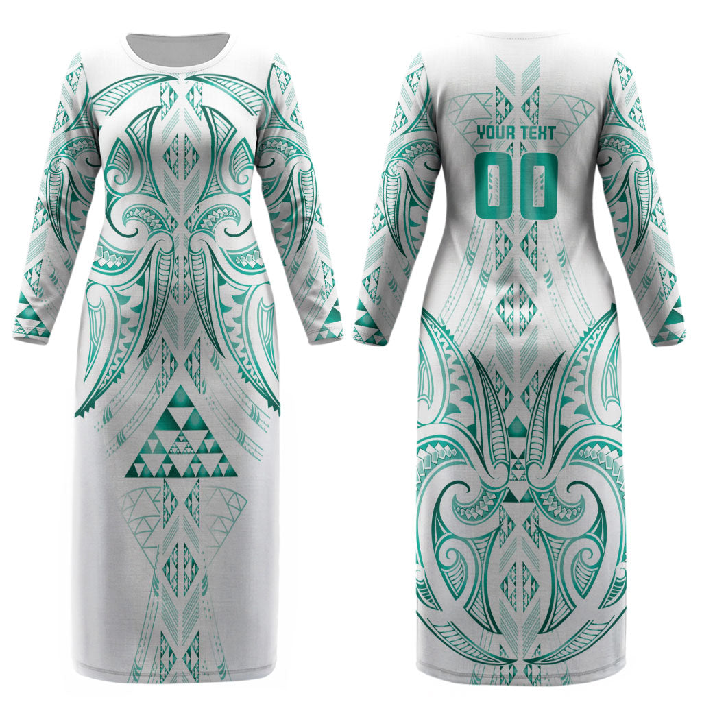 Maori Rugby Custom Ngaru Mangopare Couples Matching Long Sleeve Bodycon Dress and Long Sleeve Button Shirt Karikiorangi Taniwha Motif
