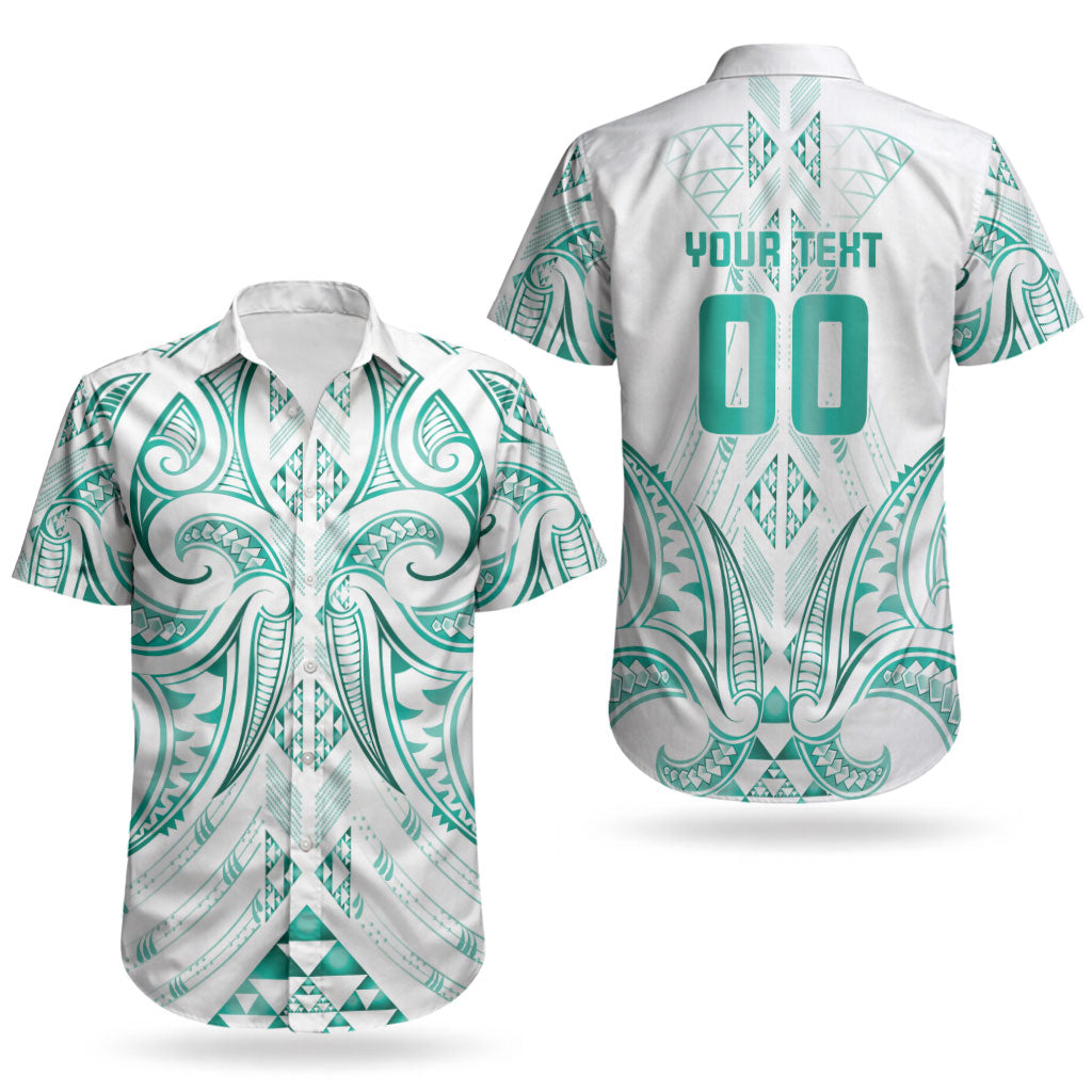 Maori Rugby Custom Ngaru Mangopare Couples Matching Off Shoulder Short Dress and Hawaiian Shirt Karikiorangi Taniwha Motif