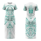 Maori Rugby Custom Ngaru Mangopare Couples Matching Short Sleeve Bodycon Dress and Hawaiian Shirt Karikiorangi Taniwha Motif