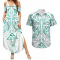 Maori Rugby Custom Ngaru Mangopare Couples Matching Summer Maxi Dress and Hawaiian Shirt Karikiorangi Taniwha Motif