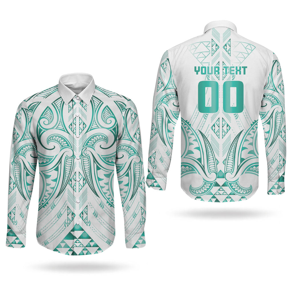 Maori Rugby Custom Ngaru Mangopare Couples Matching Summer Maxi Dress and Long Sleeve Button Shirt Karikiorangi Taniwha Motif
