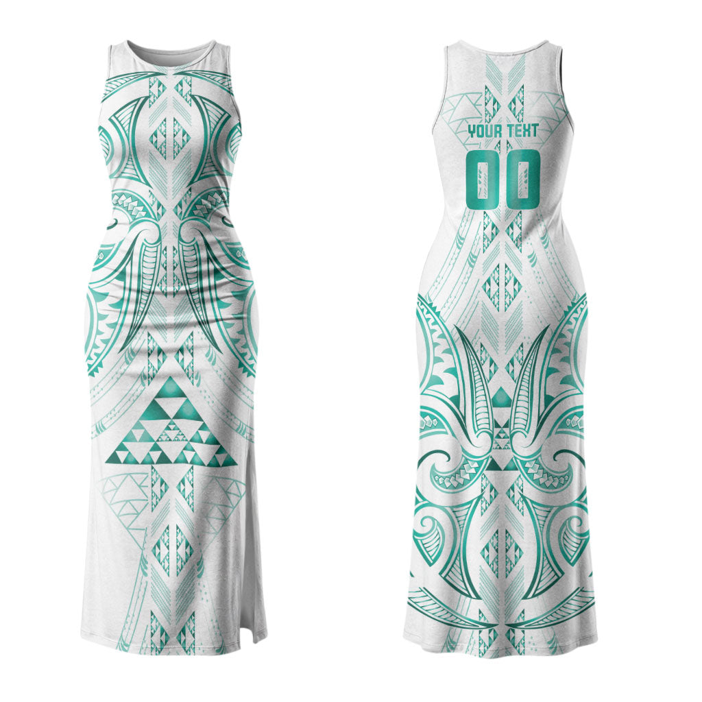 Maori Rugby Custom Ngaru Mangopare Couples Matching Tank Maxi Dress and Hawaiian Shirt Karikiorangi Taniwha Motif