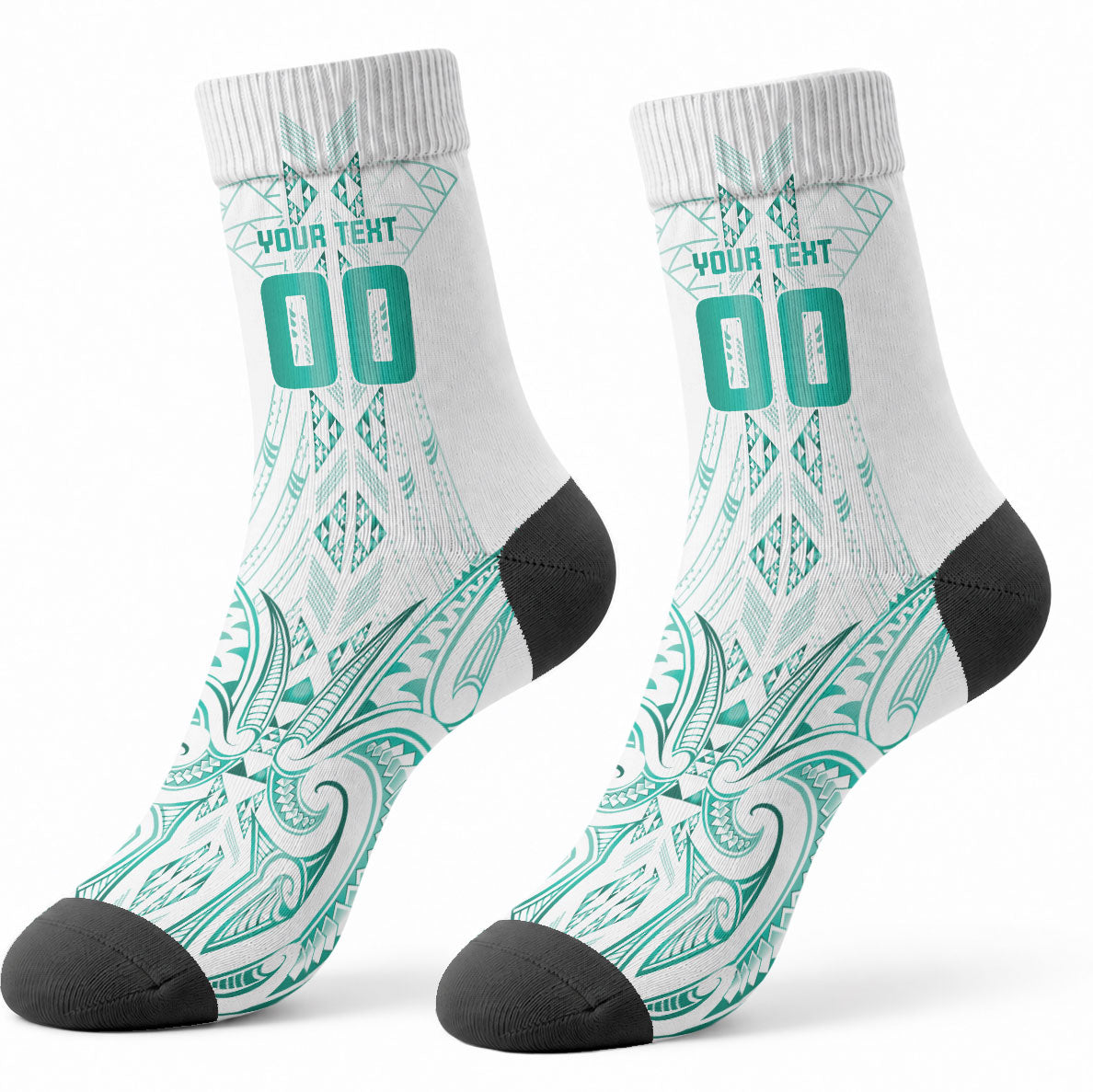 Maori Rugby Custom Ngaru Mangopare Crew Socks Karikiorangi Taniwha Motif