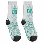 Maori Rugby Custom Ngaru Mangopare Crew Socks Karikiorangi Taniwha Motif