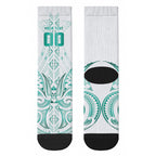 Maori Rugby Custom Ngaru Mangopare Crew Socks Karikiorangi Taniwha Motif