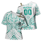 Maori Rugby Custom Ngaru Mangopare Cross Shoulder Shirt Karikiorangi Taniwha Motif