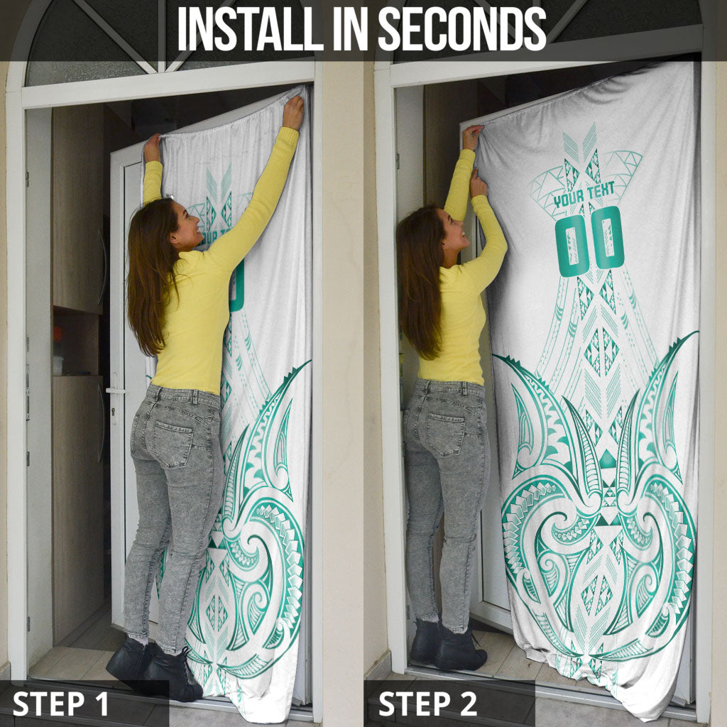 Maori Rugby Custom Ngaru Mangopare Door Cover Karikiorangi Taniwha Motif