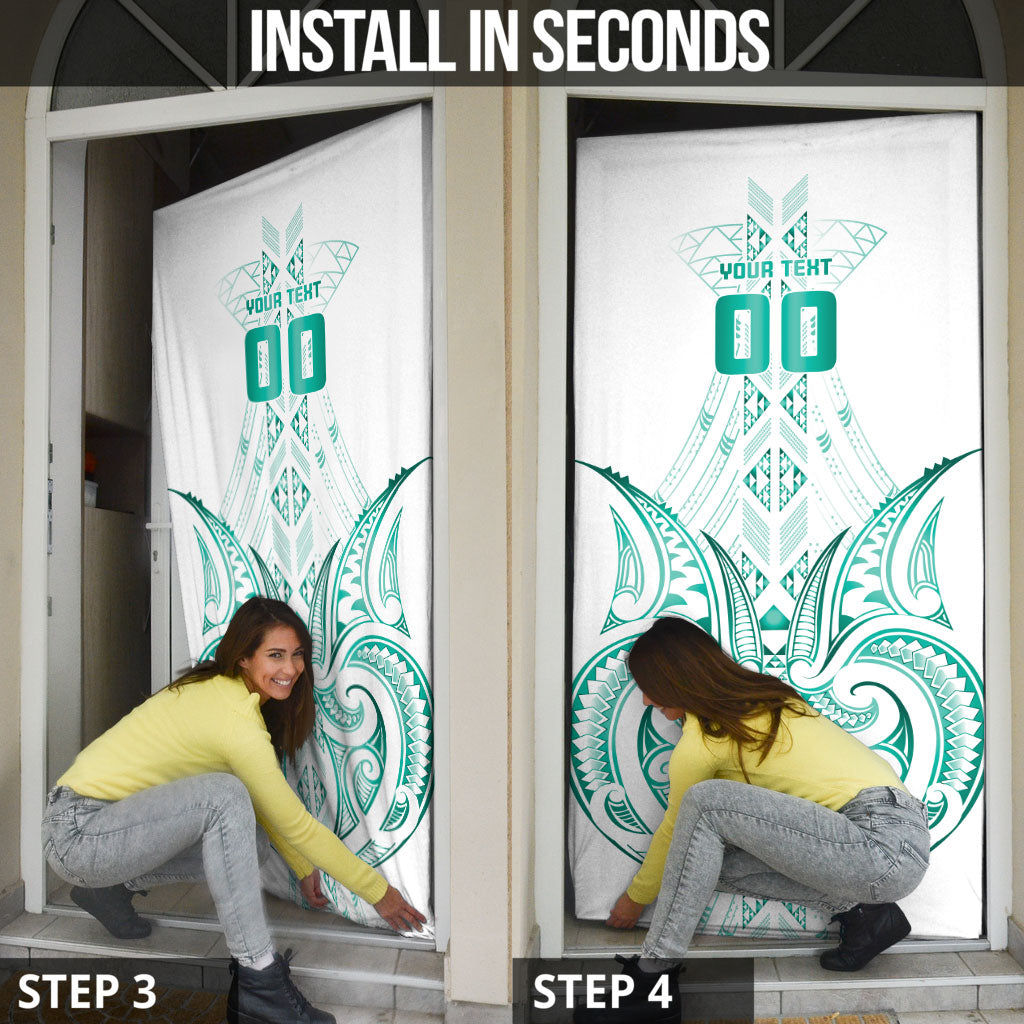 Maori Rugby Custom Ngaru Mangopare Door Cover Karikiorangi Taniwha Motif