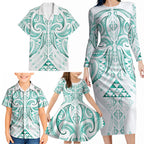 Maori Rugby Custom Ngaru Mangopare Family Matching Long Sleeve Bodycon Dress and Hawaiian Shirt Karikiorangi Taniwha Motif