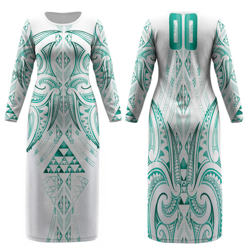 Maori Rugby Custom Ngaru Mangopare Family Matching Long Sleeve Bodycon Dress and Hawaiian Shirt Karikiorangi Taniwha Motif