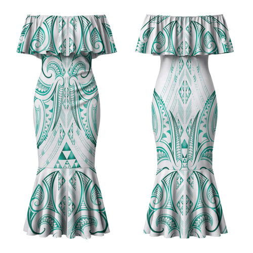Maori Rugby Custom Ngaru Mangopare Family Matching Mermaid Dress and Hawaiian Shirt Karikiorangi Taniwha Motif