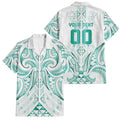 Maori Rugby Custom Ngaru Mangopare Family Matching Off Shoulder Maxi Dress and Hawaiian Shirt Karikiorangi Taniwha Motif