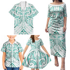 Maori Rugby Custom Ngaru Mangopare Family Matching Puletasi and Hawaiian Shirt Karikiorangi Taniwha Motif