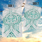 Maori Rugby Custom Ngaru Mangopare Garden Flag Karikiorangi Taniwha Motif