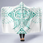 Maori Rugby Custom Ngaru Mangopare Hooded Blanket Karikiorangi Taniwha Motif