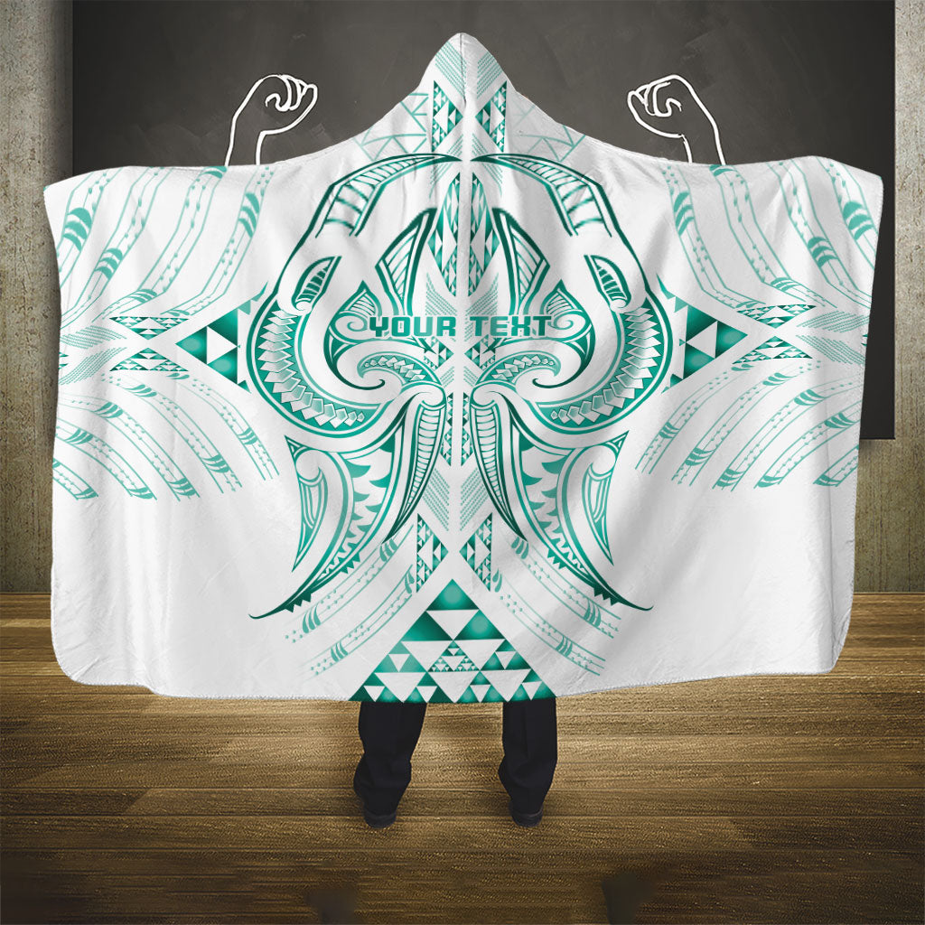 Maori Rugby Custom Ngaru Mangopare Hooded Blanket Karikiorangi Taniwha Motif
