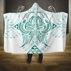 Maori Rugby Custom Ngaru Mangopare Hooded Blanket Karikiorangi Taniwha Motif