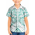 Maori Rugby Custom Ngaru Mangopare Kid Hawaiian Shirt Karikiorangi Taniwha Motif