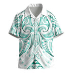 Maori Rugby Custom Ngaru Mangopare Kid Hawaiian Shirt Karikiorangi Taniwha Motif