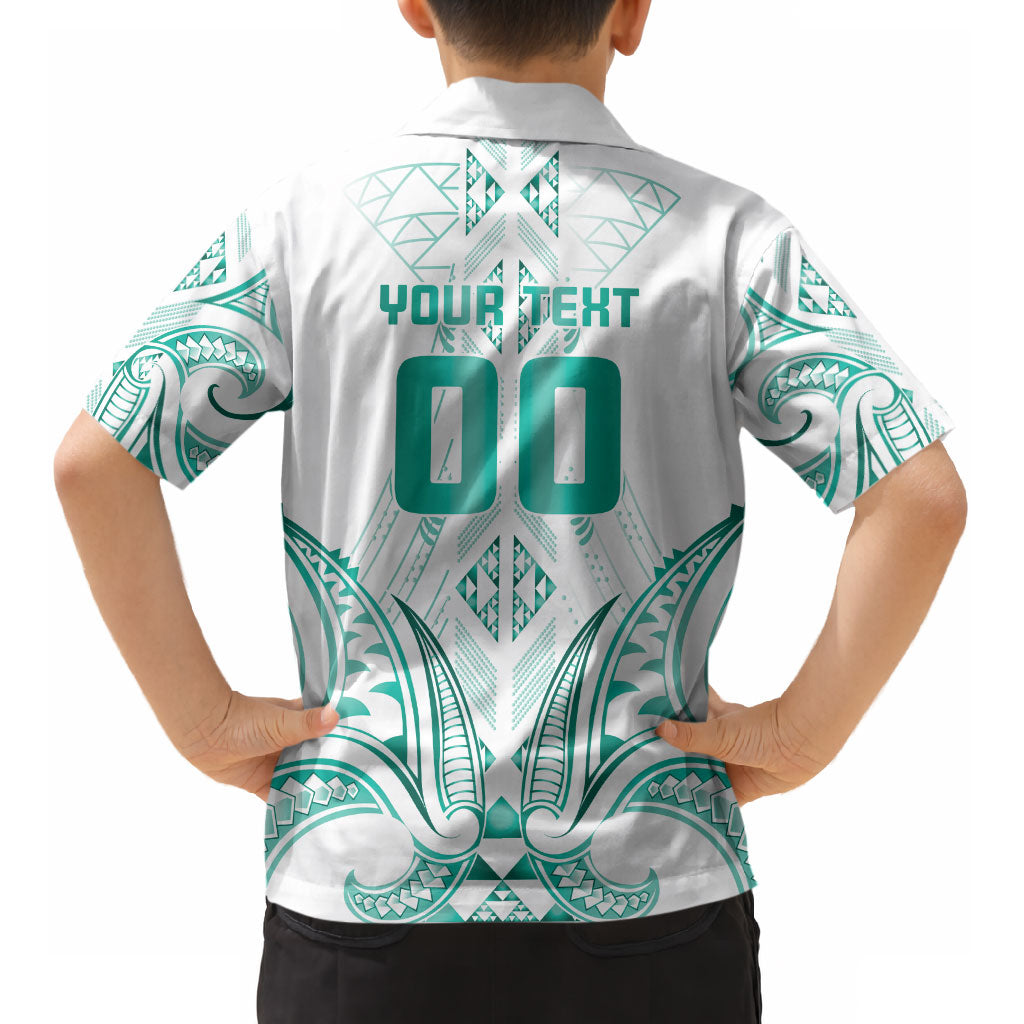 Maori Rugby Custom Ngaru Mangopare Kid Hawaiian Shirt Karikiorangi Taniwha Motif