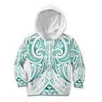 Maori Rugby Custom Ngaru Mangopare Kid Hoodie Karikiorangi Taniwha Motif