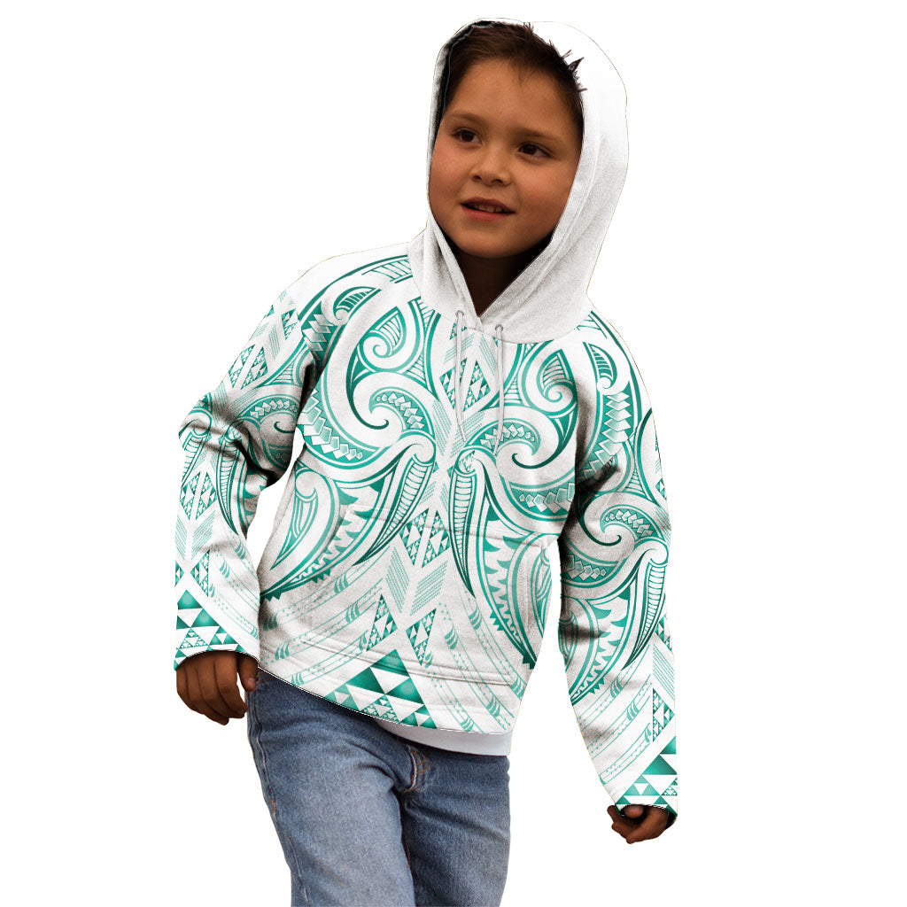 Maori Rugby Custom Ngaru Mangopare Kid Hoodie Karikiorangi Taniwha Motif