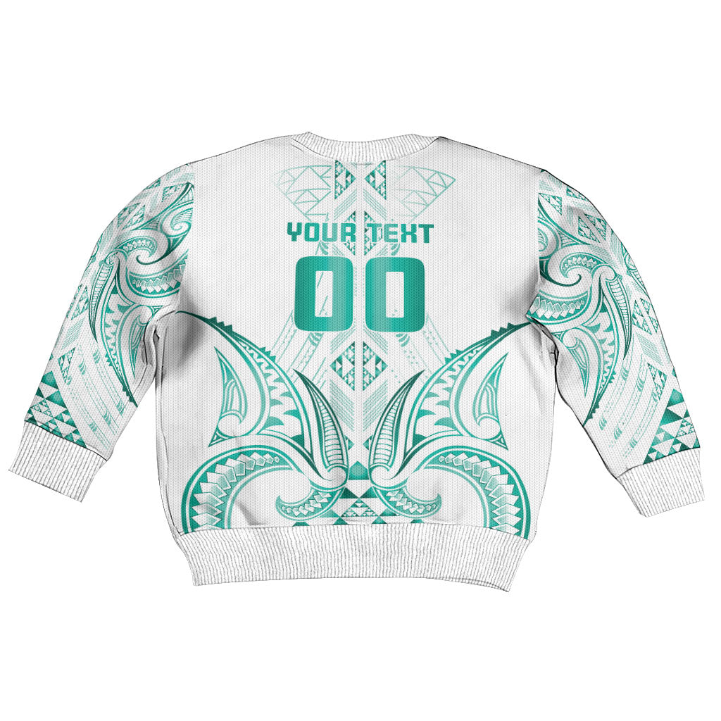 Maori Rugby Custom Ngaru Mangopare Kid Ugly Christmas Sweater Karikiorangi Taniwha Motif