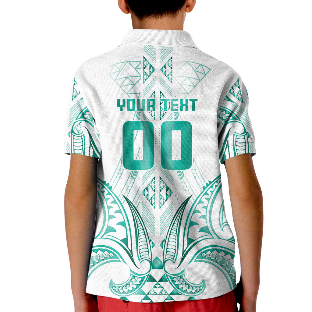 Maori Rugby Custom Ngaru Mangopare Kid Polo Shirt Karikiorangi Taniwha Motif