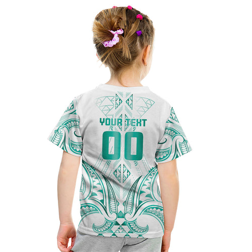 Maori Rugby Custom Ngaru Mangopare Kid T Shirt Karikiorangi Taniwha Motif