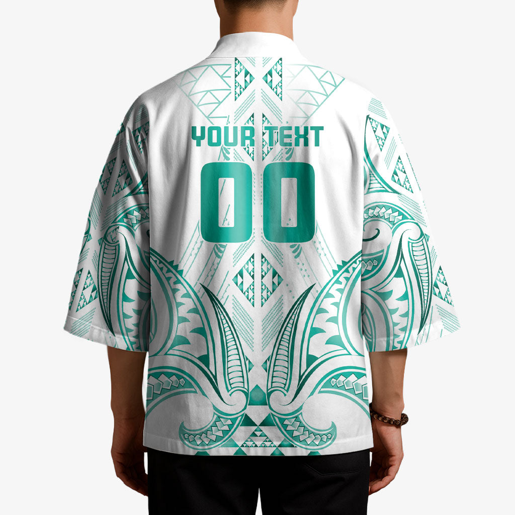 Maori Rugby Custom Ngaru Mangopare Kimono Karikiorangi Taniwha Motif