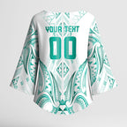 Maori Rugby Custom Ngaru Mangopare Kimono Sleeve Blouse Karikiorangi Taniwha Motif