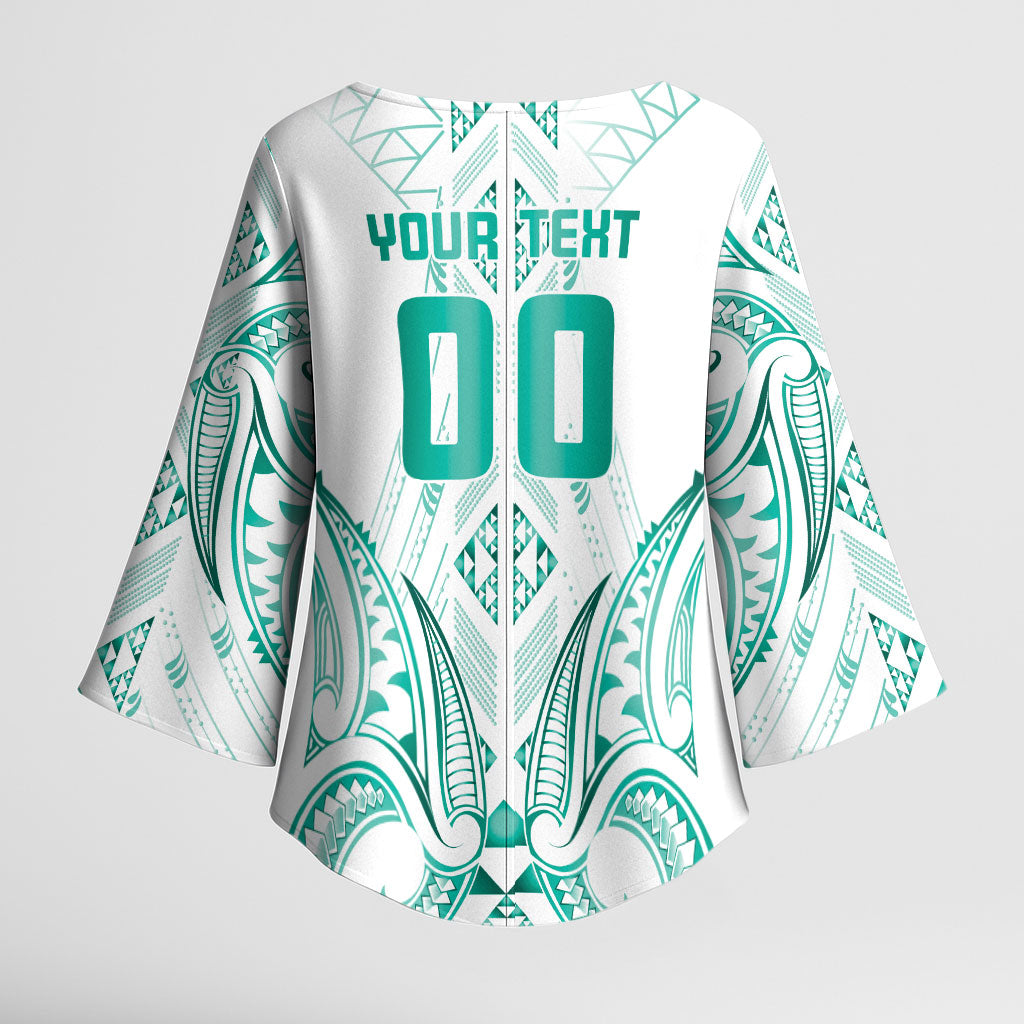Maori Rugby Custom Ngaru Mangopare Kimono Sleeve Blouse Karikiorangi Taniwha Motif