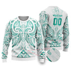 Maori Rugby Custom Ngaru Mangopare Ugly Christmas Sweater Karikiorangi Taniwha Motif
