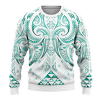 Maori Rugby Custom Ngaru Mangopare Ugly Christmas Sweater Karikiorangi Taniwha Motif