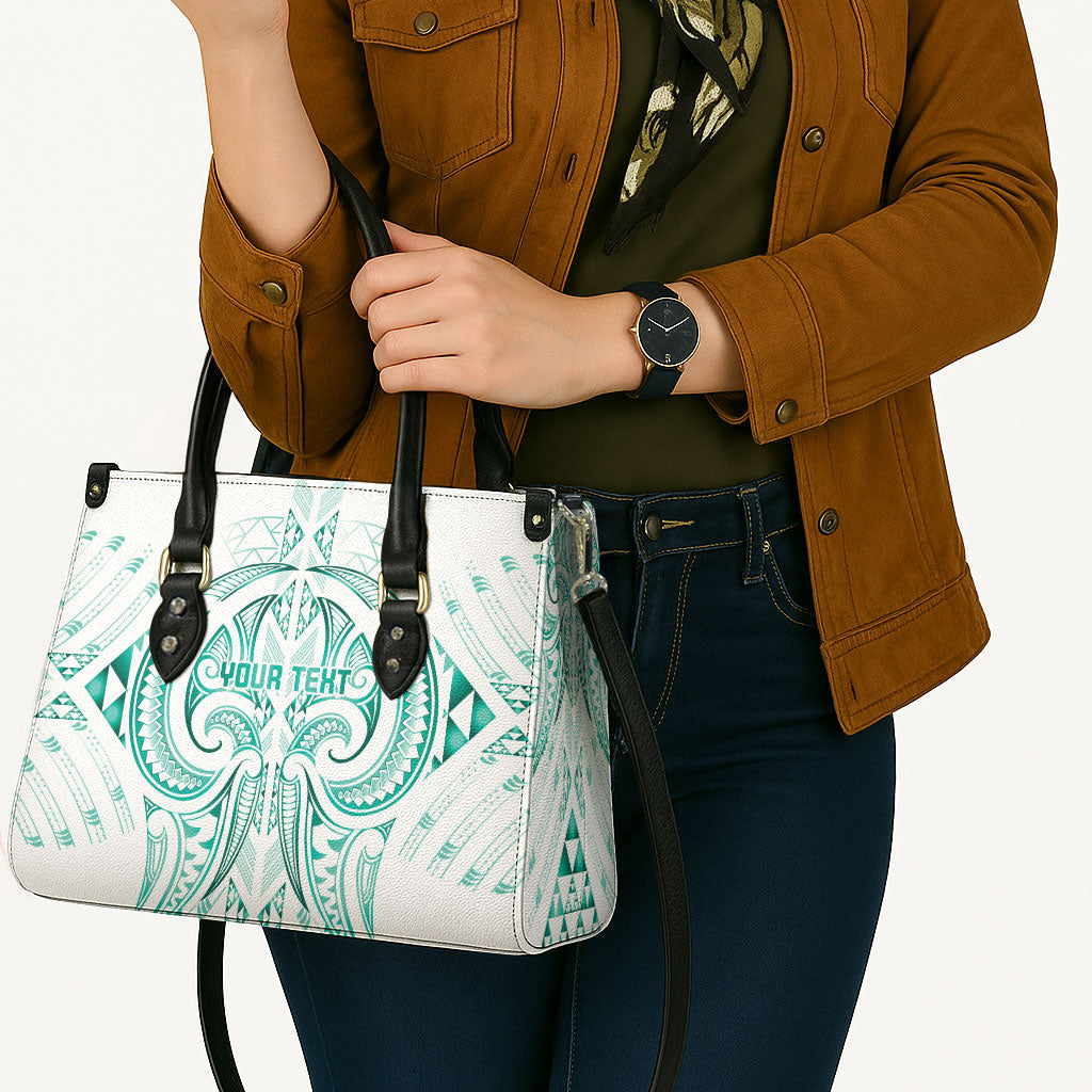 Maori Rugby Custom Ngaru Mangopare Leather Bag Karikiorangi Taniwha Motif