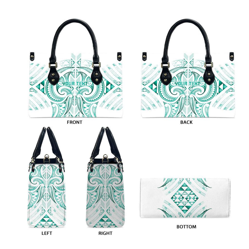 Maori Rugby Custom Ngaru Mangopare Leather Bag Karikiorangi Taniwha Motif
