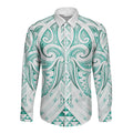 Maori Rugby Custom Ngaru Mangopare Long Sleeve Button Shirt Karikiorangi Taniwha Motif