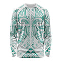 Maori Rugby Custom Ngaru Mangopare Long Sleeve Shirt Karikiorangi Taniwha Motif