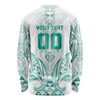 Maori Rugby Custom Ngaru Mangopare Long Sleeve Shirt Karikiorangi Taniwha Motif