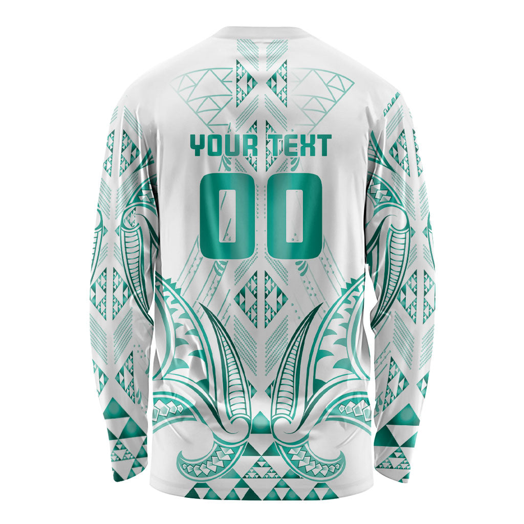 Maori Rugby Custom Ngaru Mangopare Long Sleeve Shirt Karikiorangi Taniwha Motif
