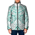 Maori Rugby Custom Ngaru Mangopare Padded Jacket Karikiorangi Taniwha Motif