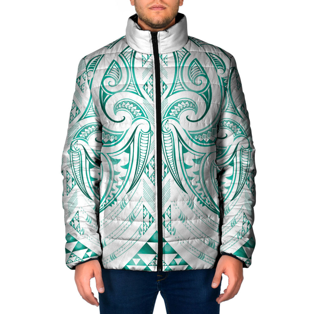 Maori Rugby Custom Ngaru Mangopare Padded Jacket Karikiorangi Taniwha Motif