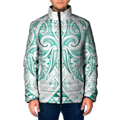 Maori Rugby Custom Ngaru Mangopare Padded Jacket Karikiorangi Taniwha Motif