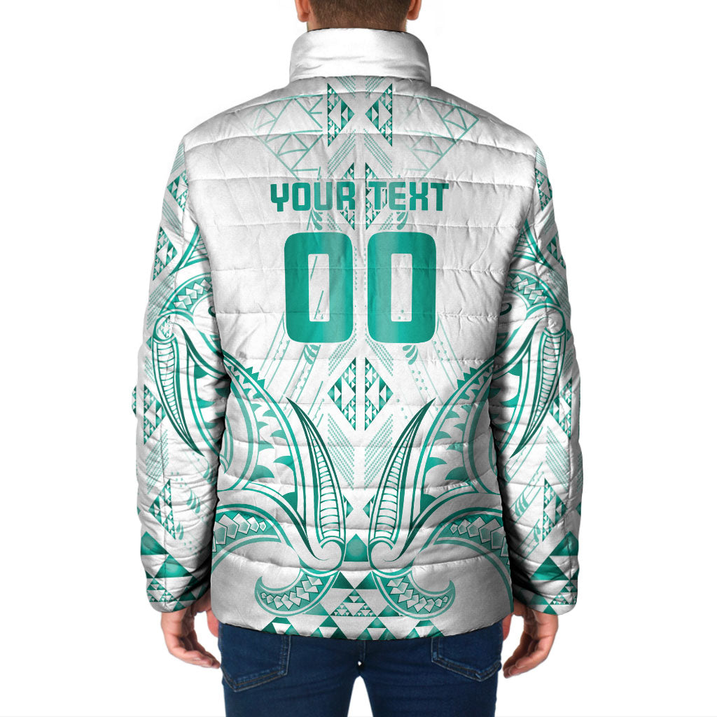 Maori Rugby Custom Ngaru Mangopare Padded Jacket Karikiorangi Taniwha Motif